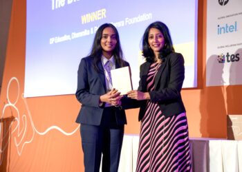 DP Education Receiving the Bett Asia Disruptor Award 2023.